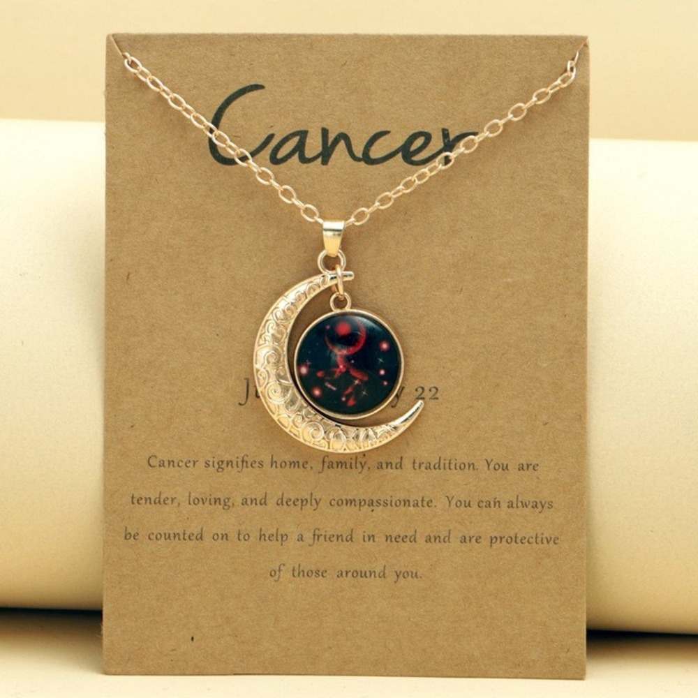 Cancer‎ Zodiac Gemstone Necklace